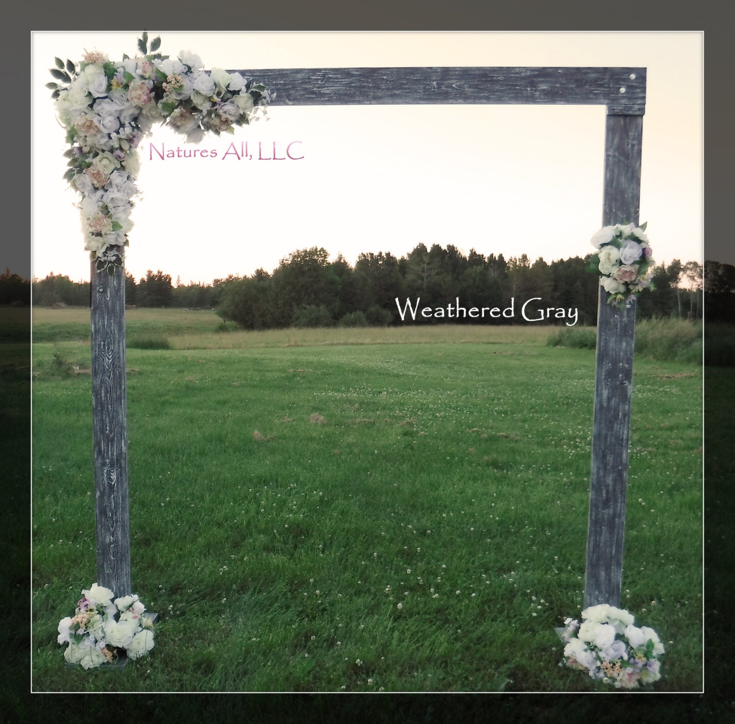 Wedding Arch Arbor Rustic Complete Kit Indoors Or Outdoors Country Backdrop Weatherd Gray Shipping Included Wedding Arch Arbor Rustic Complete Kit Indoors Or Outdoors Country Backdrop Weatherd Gray Shipping Included