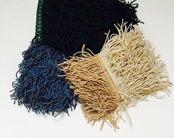 Vintage Selection of long Upholstery Fringe Tassels.