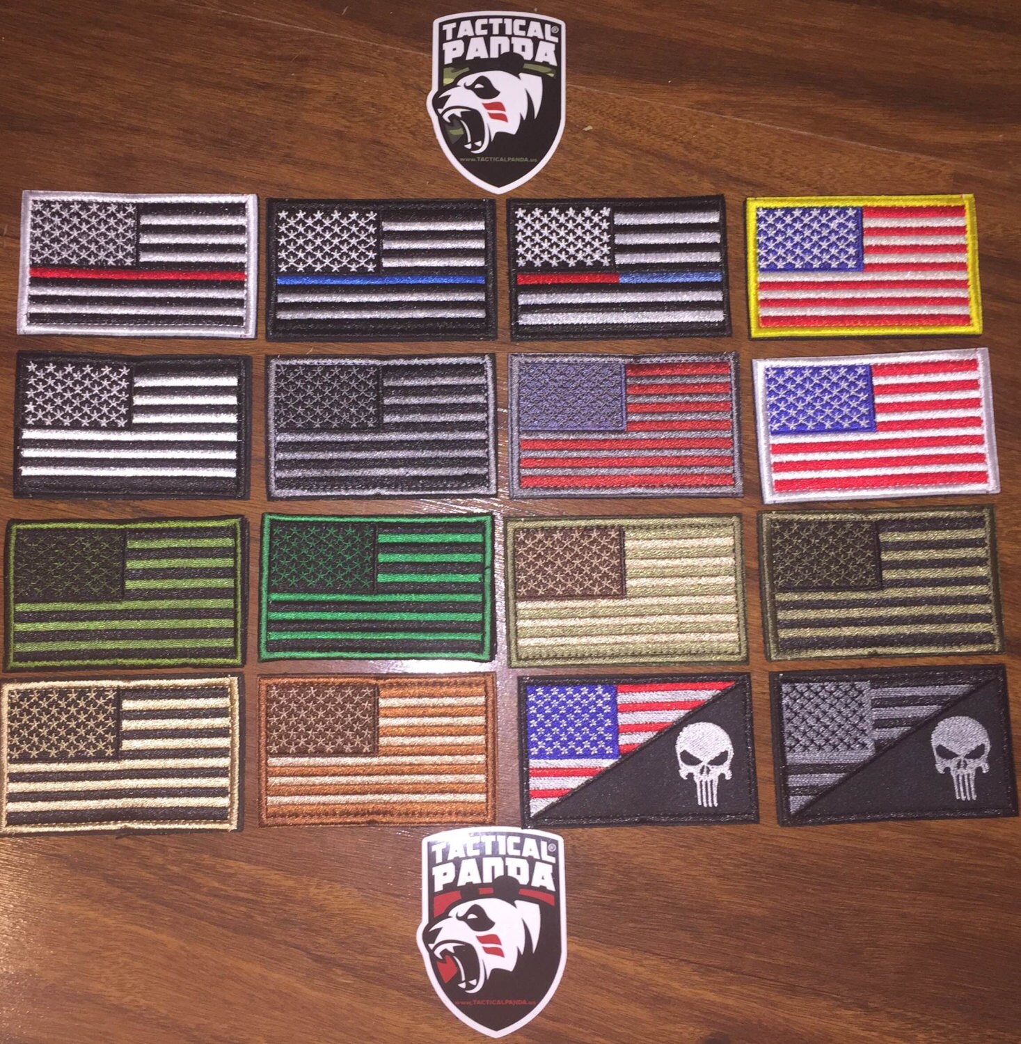 American Flag Embroidered Velcro Patch 16 Colors