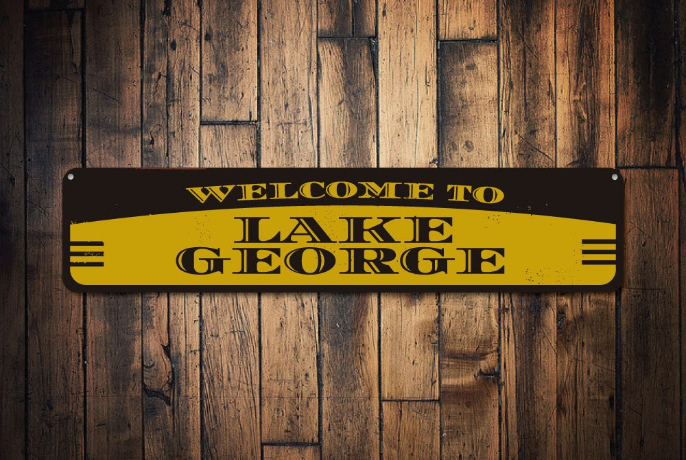 Lake Welcome Sign Personalized Lake House Sign Metal Lake