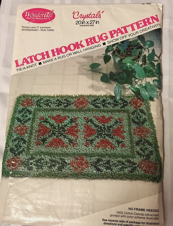 Latch Hook Rug Canvas WONDER ART Rug No. 4603