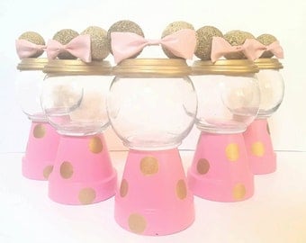 Minnie Mouse pink & gold Gumball Centerpiece