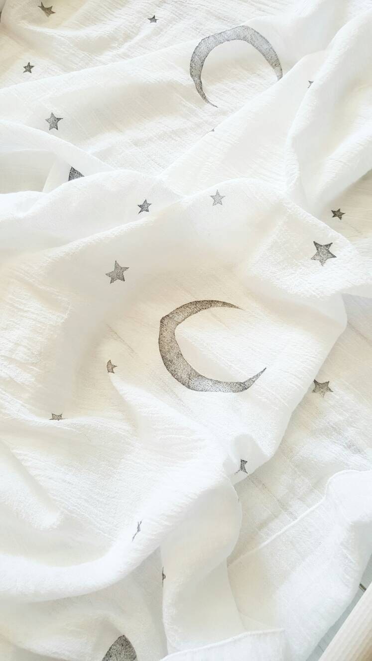 Swaddle Blanket Moon & Stars Moon Baby Blanket Cresent