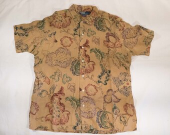 Polo Ralph Lauren Vintage Clayton Floral Hawaiian Shirt Shortsleeve Button up