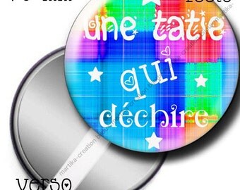 Pocket mirror or bag an Auntie tearing