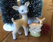 Vintage  Christmas Ornaments/ Vintage Deer Figurines / Kitsch Deer Figurines / Japanese Deer Figurine / European Deer Figurine
