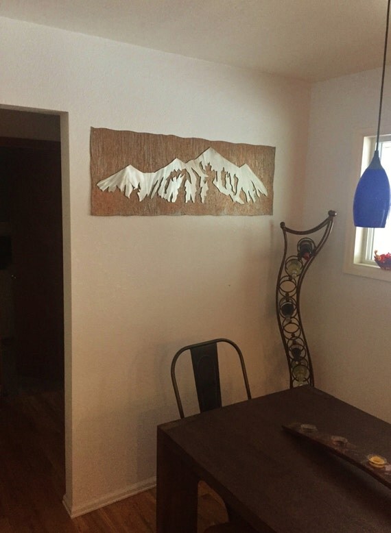 Ski Mountain Metal wall art. Cabin decor. by BearMountainMetalArt