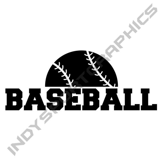 Silhouette Half Baseball & Text with Top and Bottom Text Vinyl