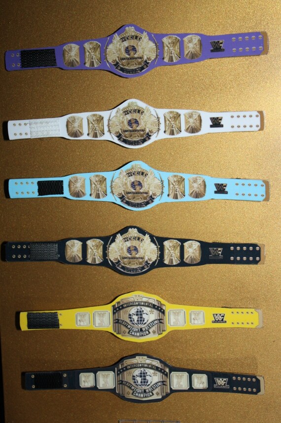 6 custom made World Heavyweight eagle championship belts for