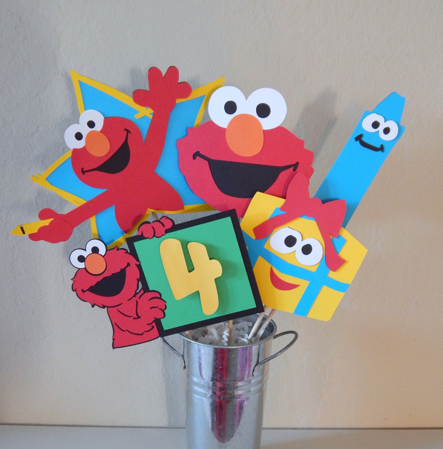 Elmo Birthday Centerpiece Sesame Street Birthday Centerpiece