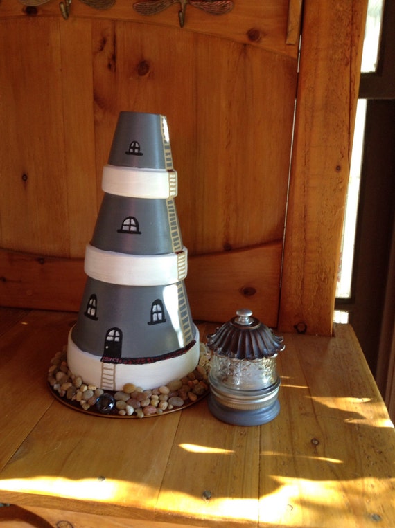 Lighthouse    Lighthouse Made With Clay Pots    Lighthouse