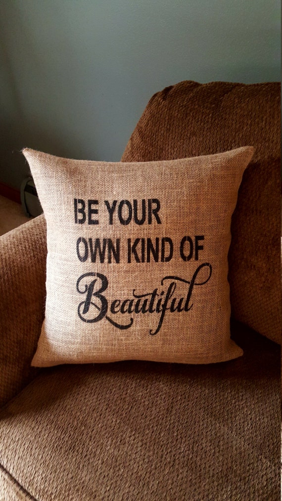 Inspirational Decorative Burlap Pillow