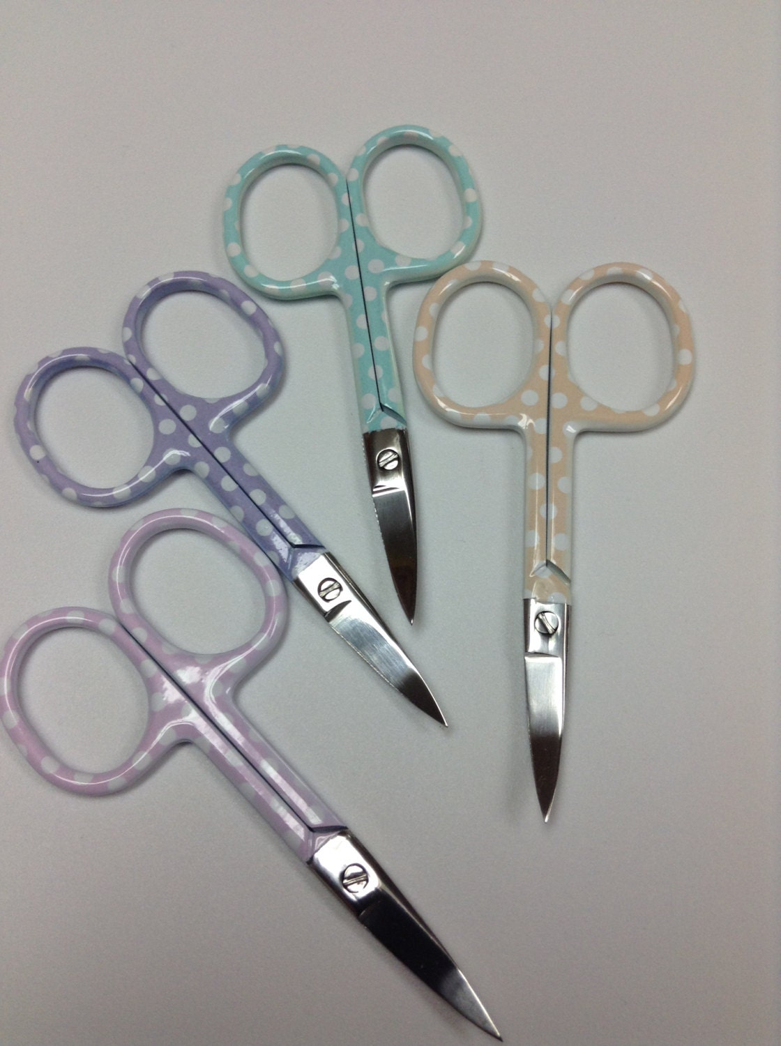 Polka Dot Curved Embroidery Scissors by Mediac