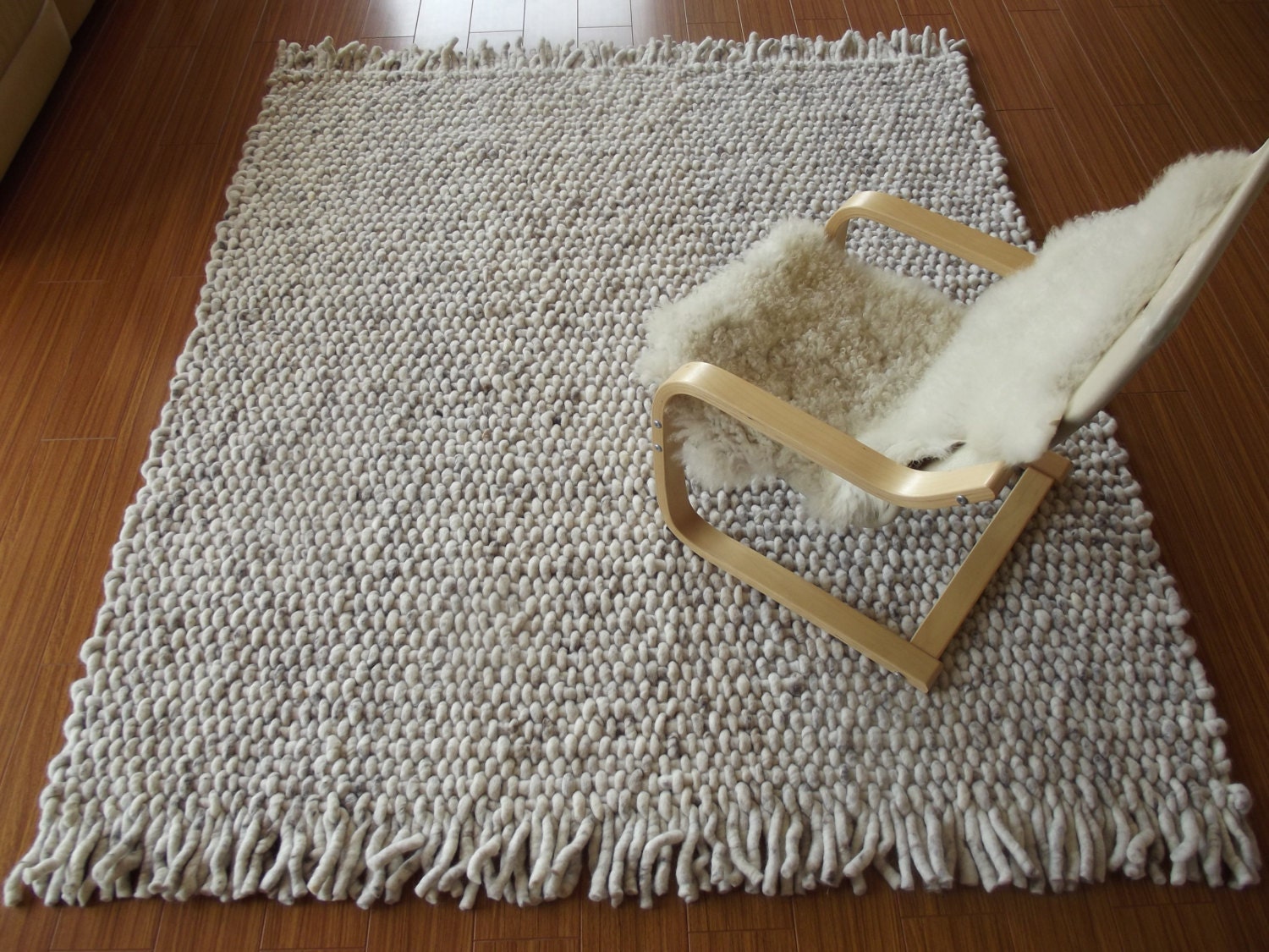 Hand woven wool rug Area rug Wool rug Woven Rug by FeltedHomeDeco
