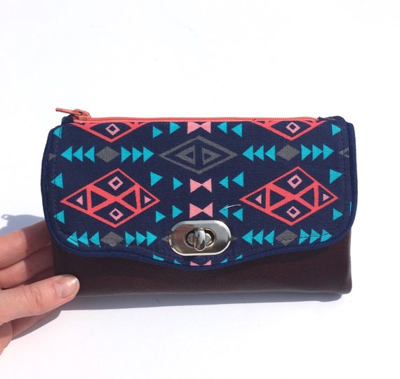 Aztec womens wallet small womans wallet leather wallet