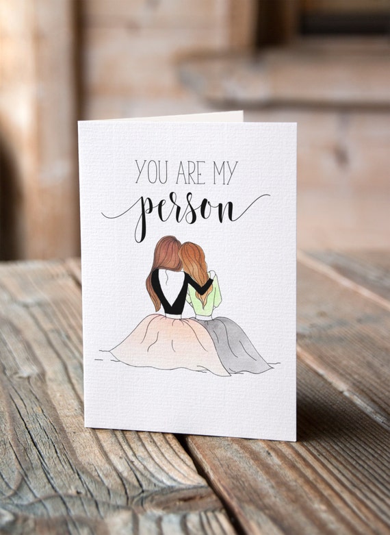 Best friend card friendship card you are my person card