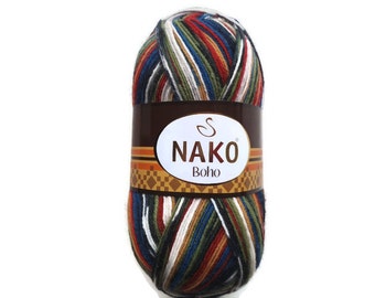 Colorful yarn, Sock yarn, Multicolor yarn, Boho yarn, Destash yarn, Fancy yarn, Wool Yarn Destash, Variegated Sock Yarn