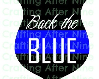 Back the Blue Badge, #bluelivesmatter, 3 Svg Bundle, Police SVG, Cop SVG, Thin Blue Line, Law Enforcement Cut File, PNG Image