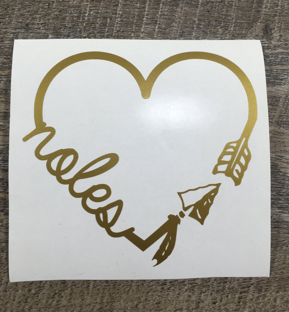 Yeti FSU Noles Heart Arrow Decal Yeti Tumbler Car