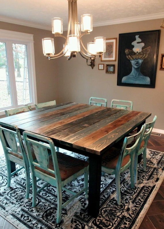 5' Square Farm Table by PerryLoop on Etsy