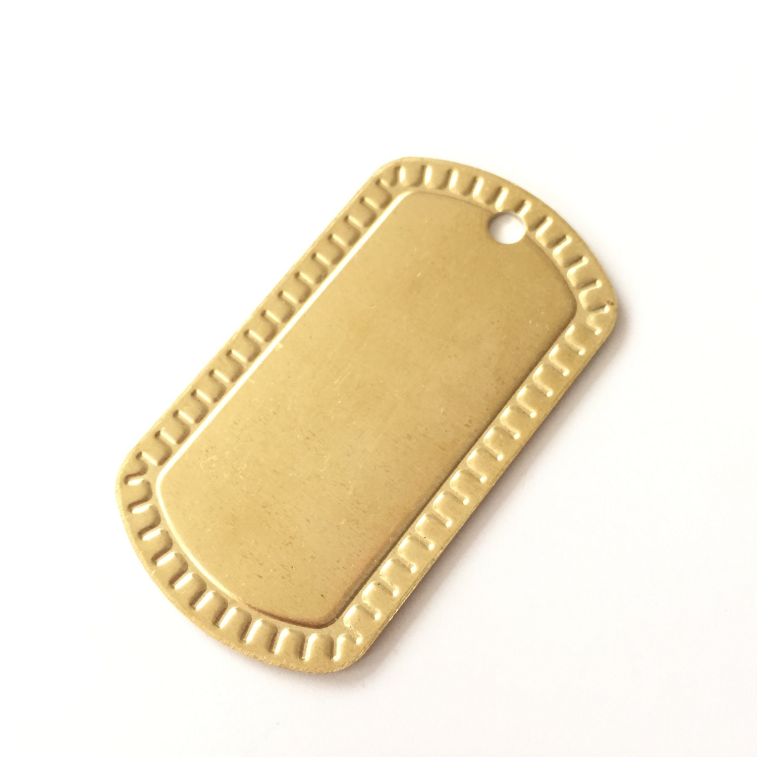 2 pcs 28x50 mm raw brass military tagdog tags soldier