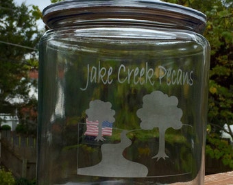 Your Company Logo Glass-Etched on a 1-Gallon Cookie Jar