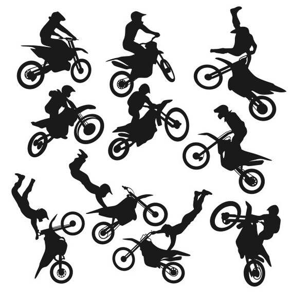 Dirt Biker Bike Cuttable Designs SVG DXF EPS use with