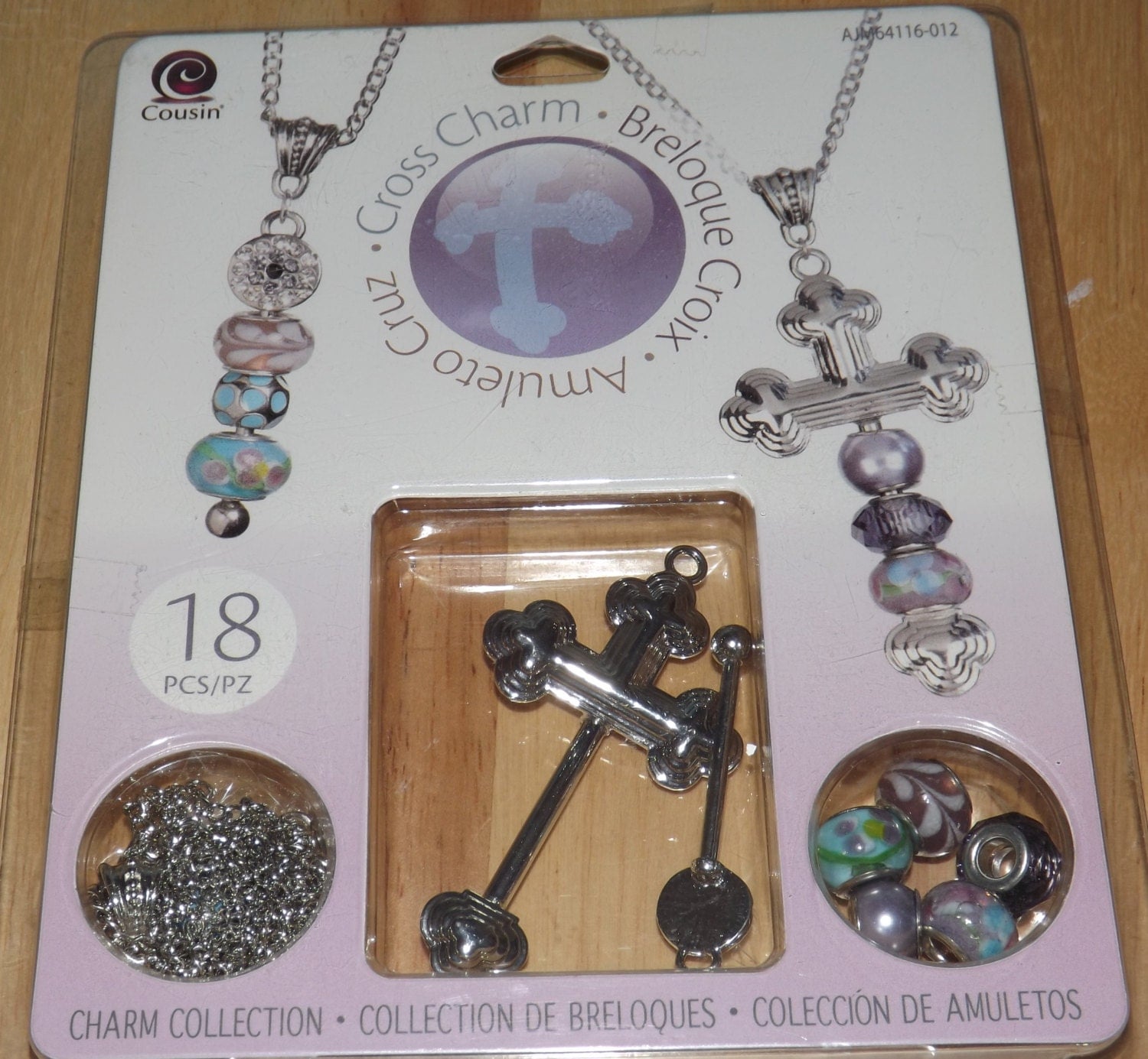 Cross Charm Necklace Cross Necklace Craft Kit DIY Necklace