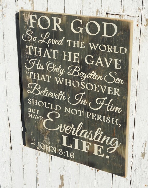 Rustic Camo Sign CUSTOM SIGN John 3:16 Wood by NoveltiesByNellie