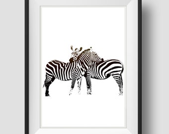 Zebra art | Etsy