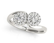 Engagement rings with 2 stones