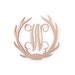 Wooden Antler Monogram Letter W for Wall Decor or