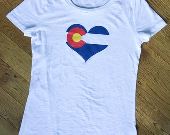 Candymix Colorado State Bandiera del Grunge T-Shirt da Donna