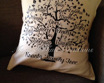 Family tree pillow cover
