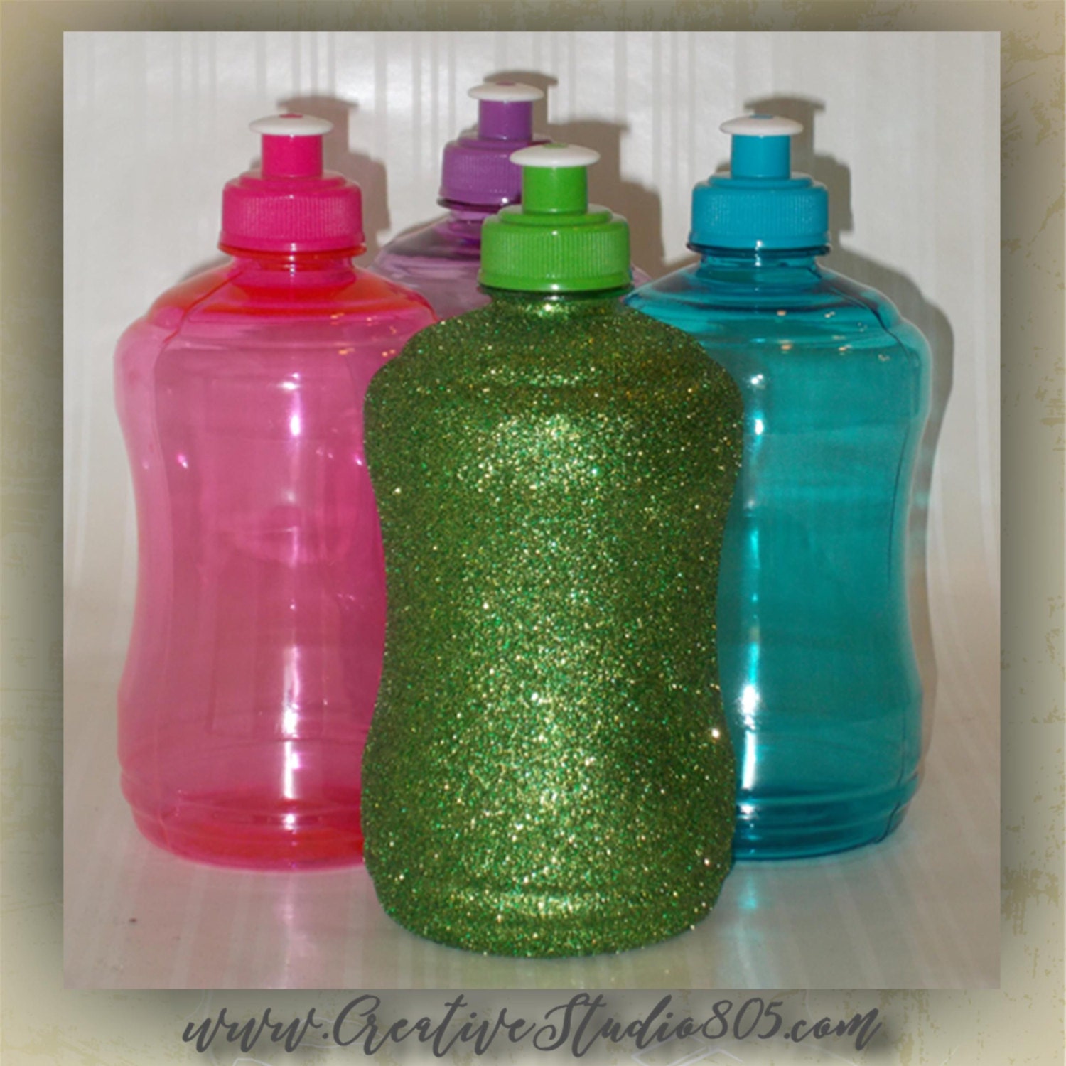 Glitter Water Bottles 25oz bottle with by CreativeStudio805