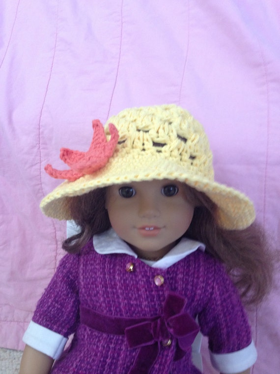 American girl doll hat 18 inch doll hat doll beach hat