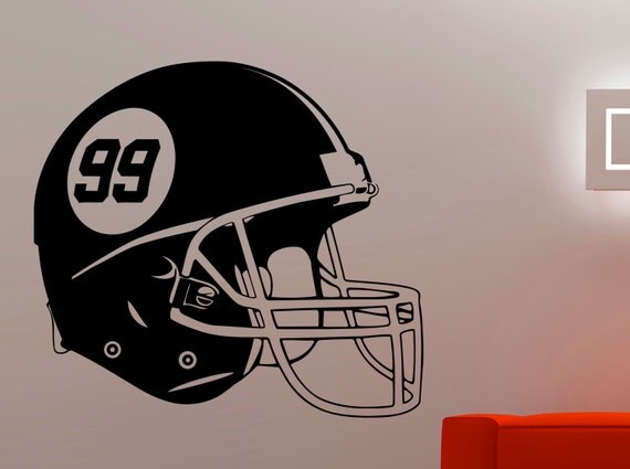 Football Helmet Wall Decal Vinyl Sticker NFL Sports Art Home
