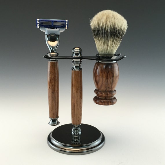 Hand Made men's Razor set featuring highly Rosewood handles shopswell