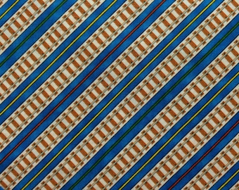 Thomas the Tank Engine railroad track fabric, Thomas fabric, Train fabric, train fabric, cartoon fabric, railroad,