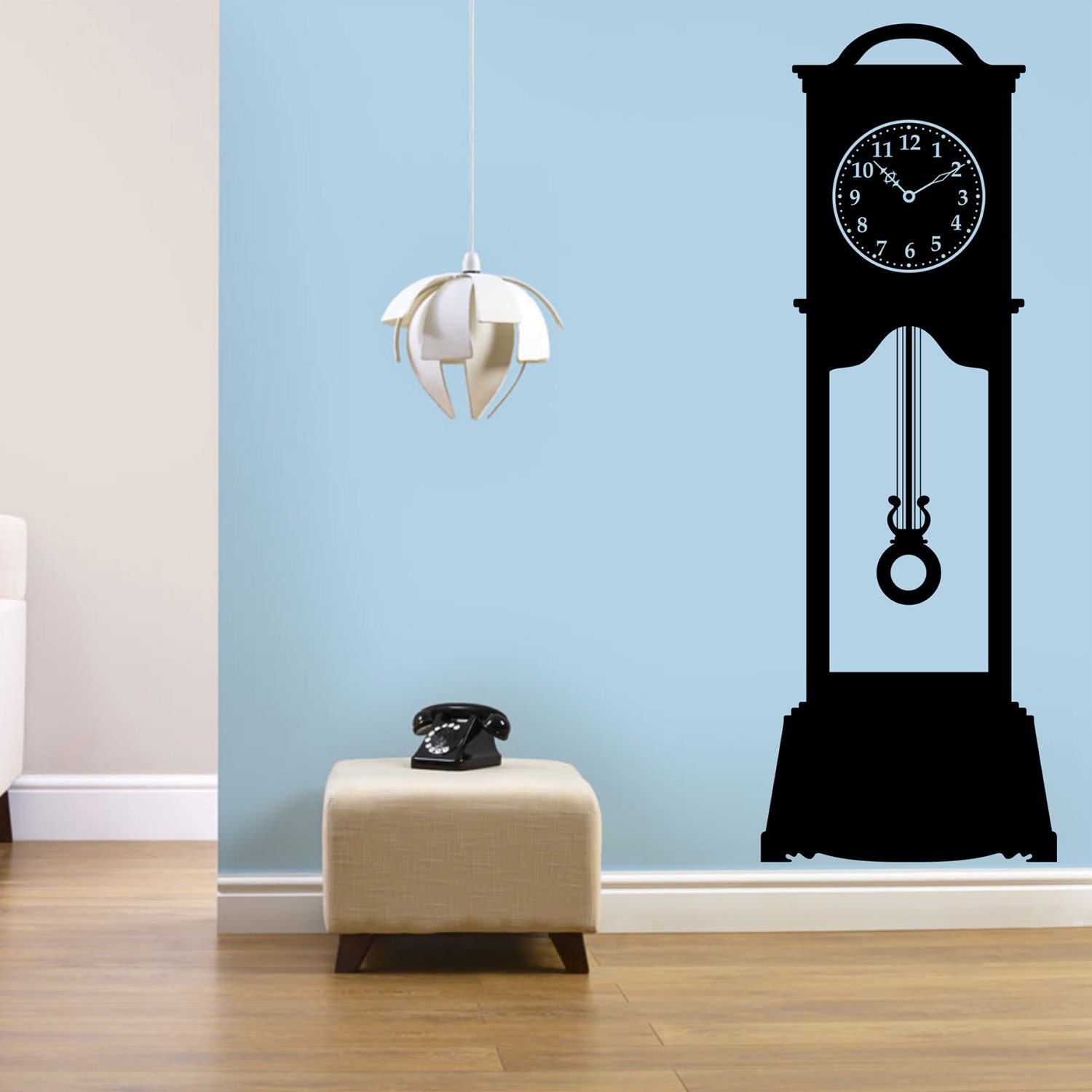 Classic clock Wall decal Vintage wall decal Retro wall