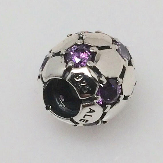 New Pandora Purple Soccer Ball Charm by SparkleOfSurprise on Etsy