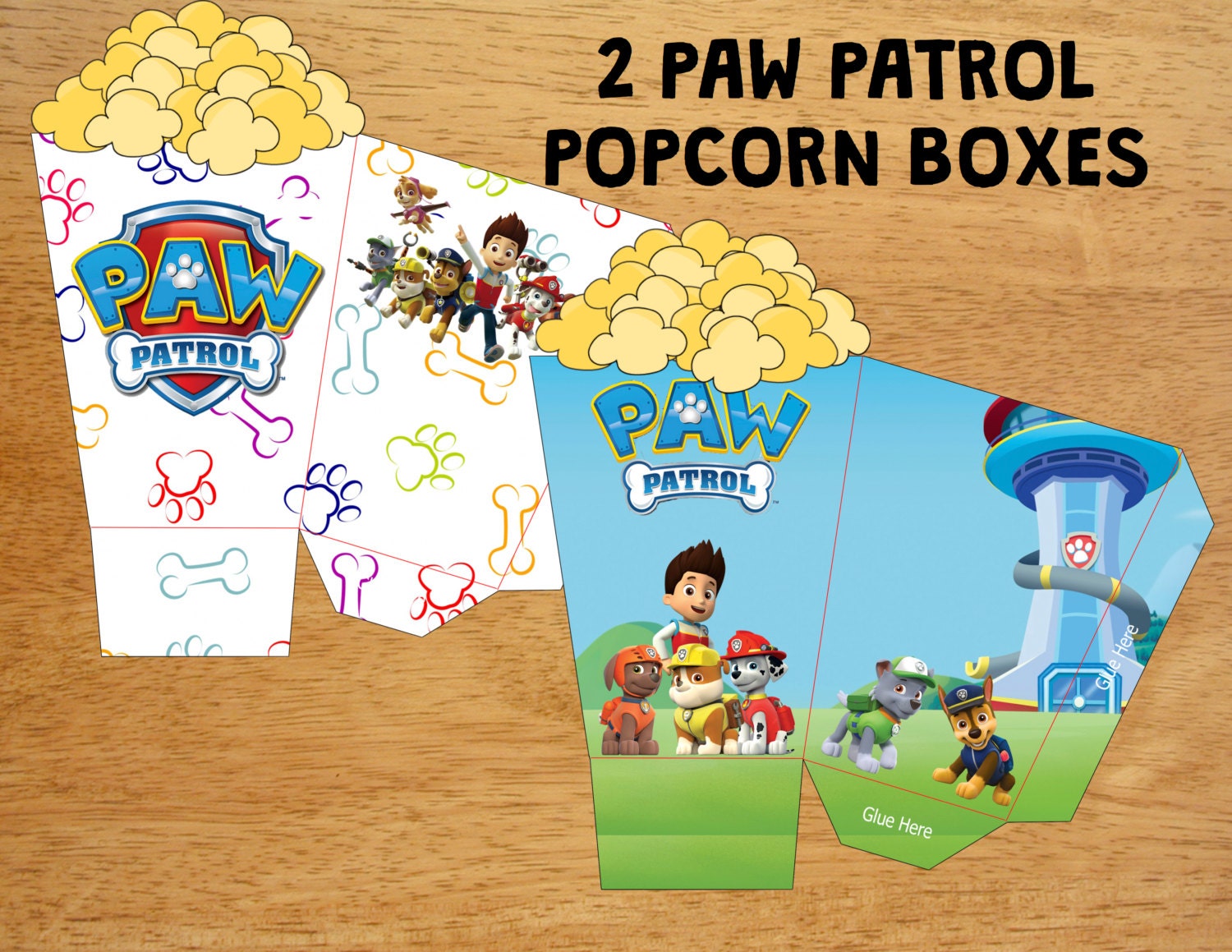 Paw Patrol Popcorn Boxes Paw Patrol Popcorn Boxes
