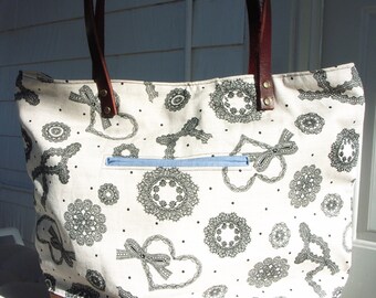 Quilted Cosmo Ribbon Tote