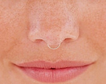 Fake Nose Hoop, Fake Septum Ring, Faux Septum Ring, Fake Septum Hoop, Faux Septum Hoop, Silver Septum Hoop, Silver Nose Hoop, Septum Hoop