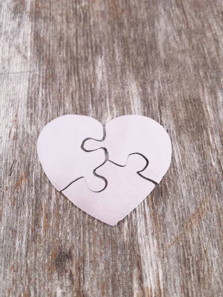 3 piece puzzle heart jigsaw puzzle heart aluminum puzzle