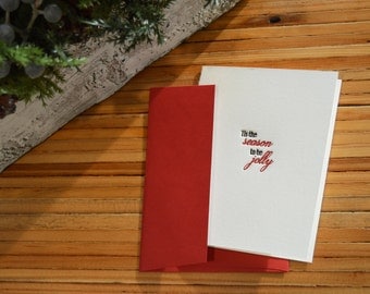 Tis the Season to be Jolly Letterpress Card