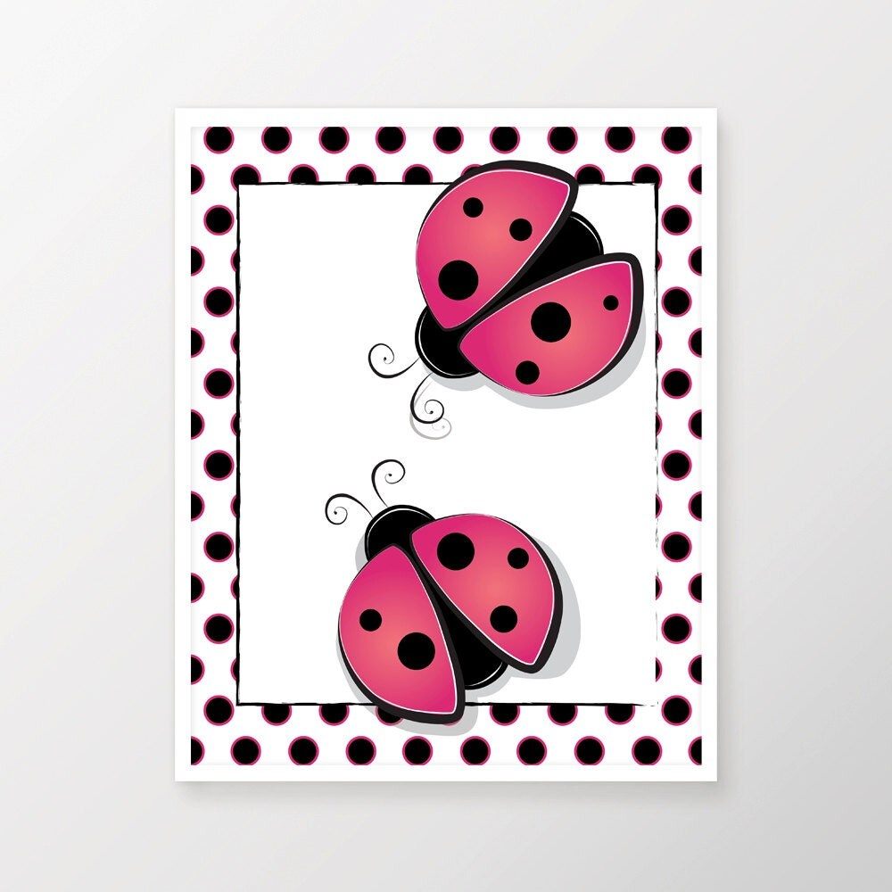 Ladybug Wall Art Nursery Wall Art Ladybug by TheExpressiveWall