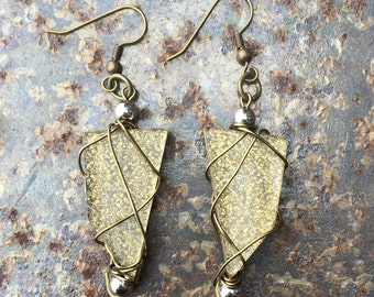 Geometric Dangle Earrings (Gold)
