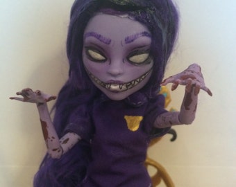 OOAK Custom Monster High Doll FNAF Five Nights At Freddie's Purple Guy Purple Girl Jane Boolittle Repaint