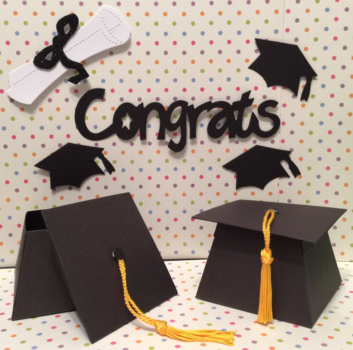 Graduation Hat Box Graduation Party Favor Box Graduation Cap